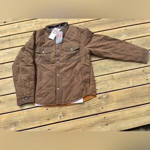 Flint And Tinder Quilted Waxed Canvas Shirt Jacket Men’s Large